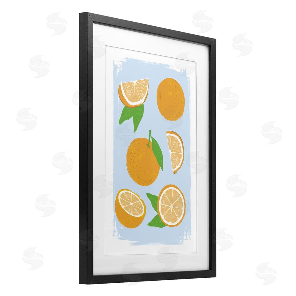 Martina Pavlova Pastel Summer Oranges Black Framed Print Under Glass Wall Art