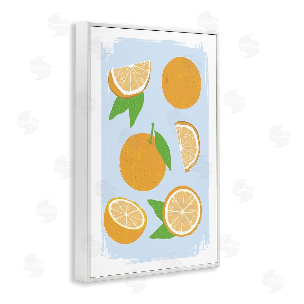 Martina Pavlova Pastel Summer Oranges White Framed Giclee Wall Art Print