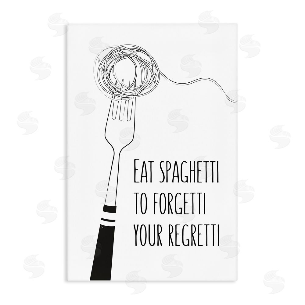Martina Pavlova Funny Spaghetti Sass Stretched Canvas Wall Art