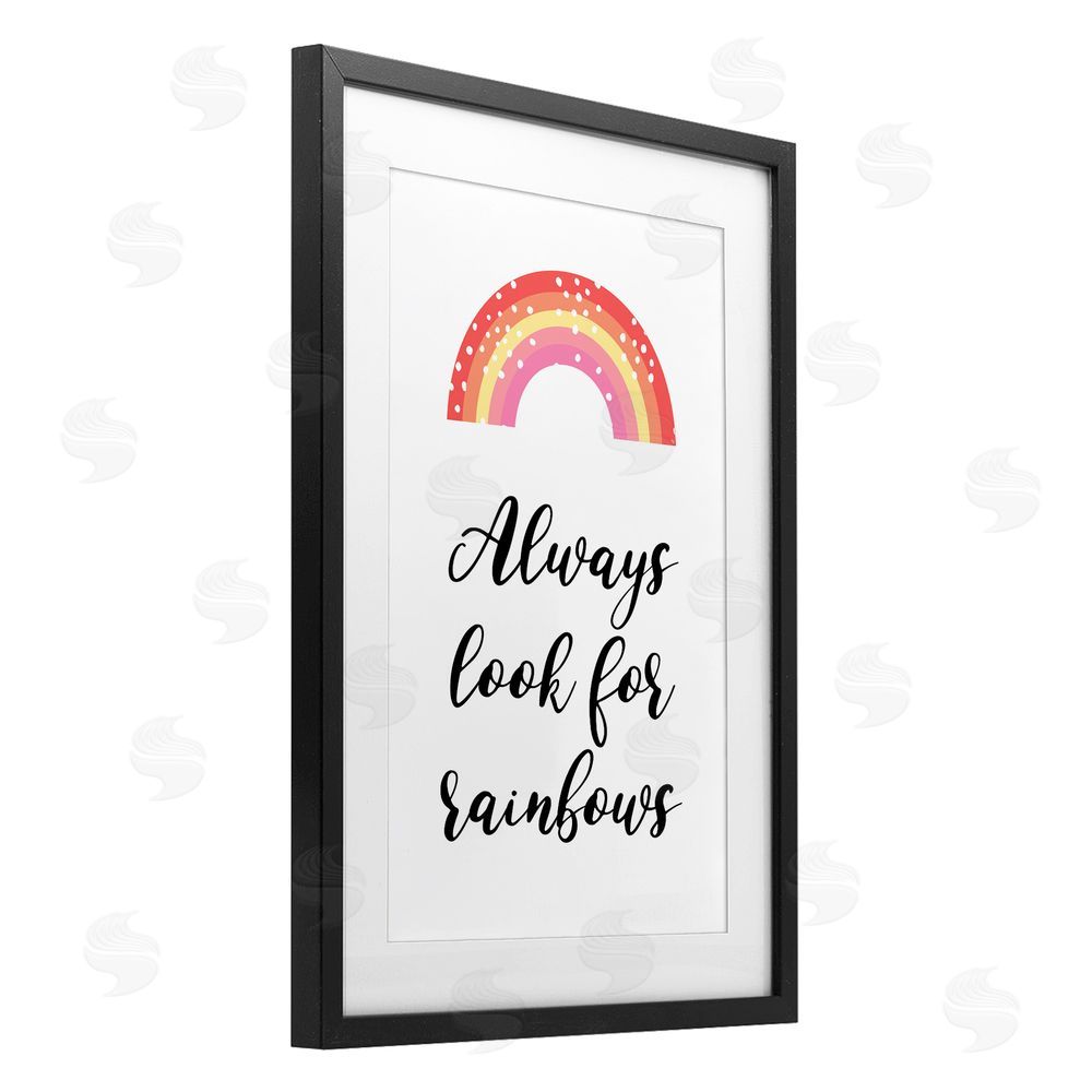 Martina Pavlova Always Look For Rainbows Black Framed Print Under Glass Wall Art