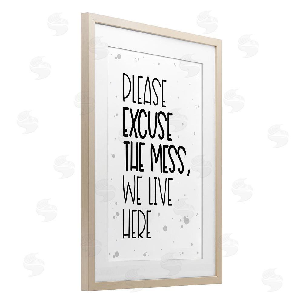 Martina Pavlova Excuse the Mess Bold Birch Framed Print Under Glass Wall Art