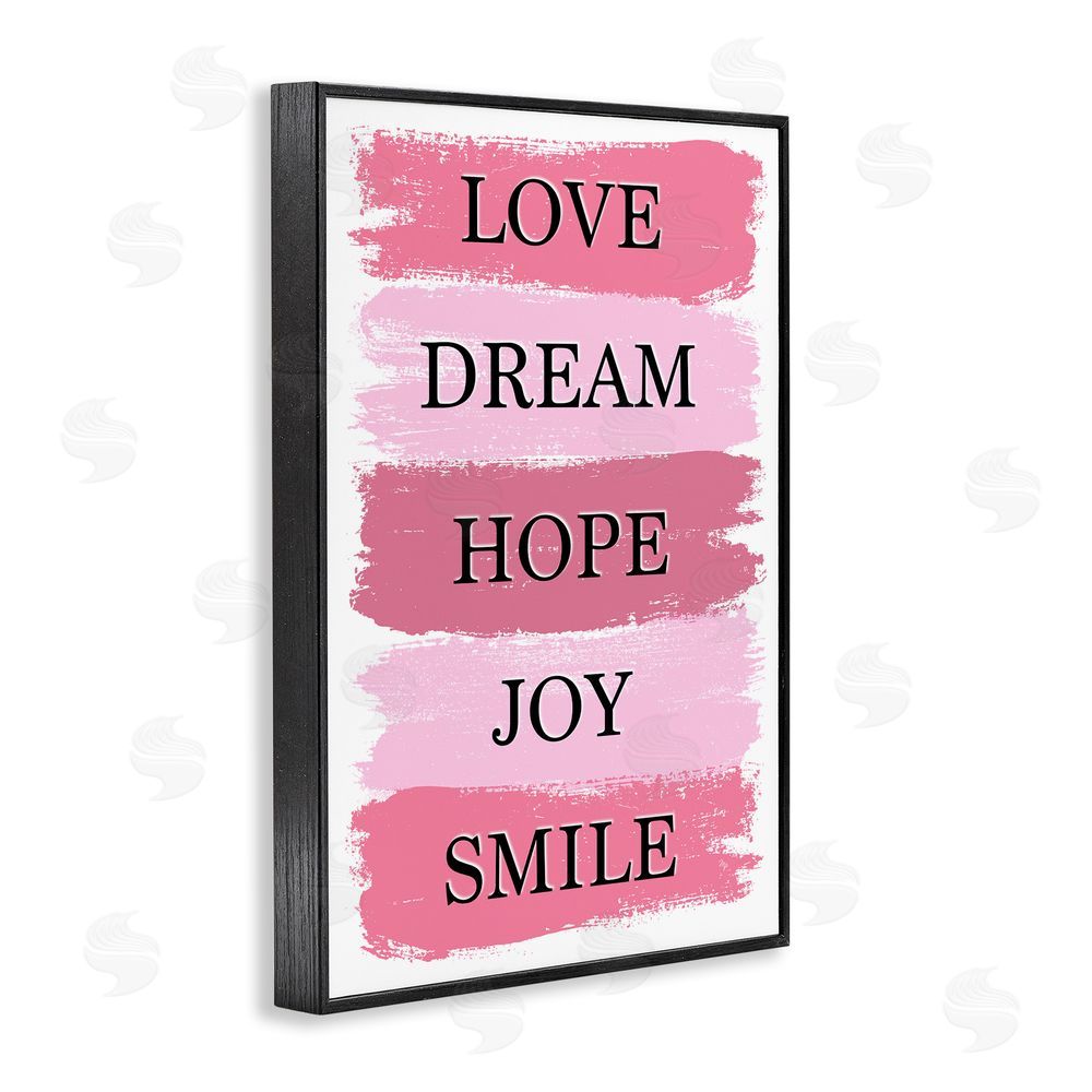 Martina Pavlova Love Dream Hope Joy Smile Black Framed Giclee Wall Art Print