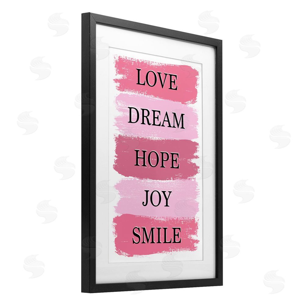 Martina Pavlova Love Dream Hope Joy Smile Black Framed Print Under Glass Wall Art
