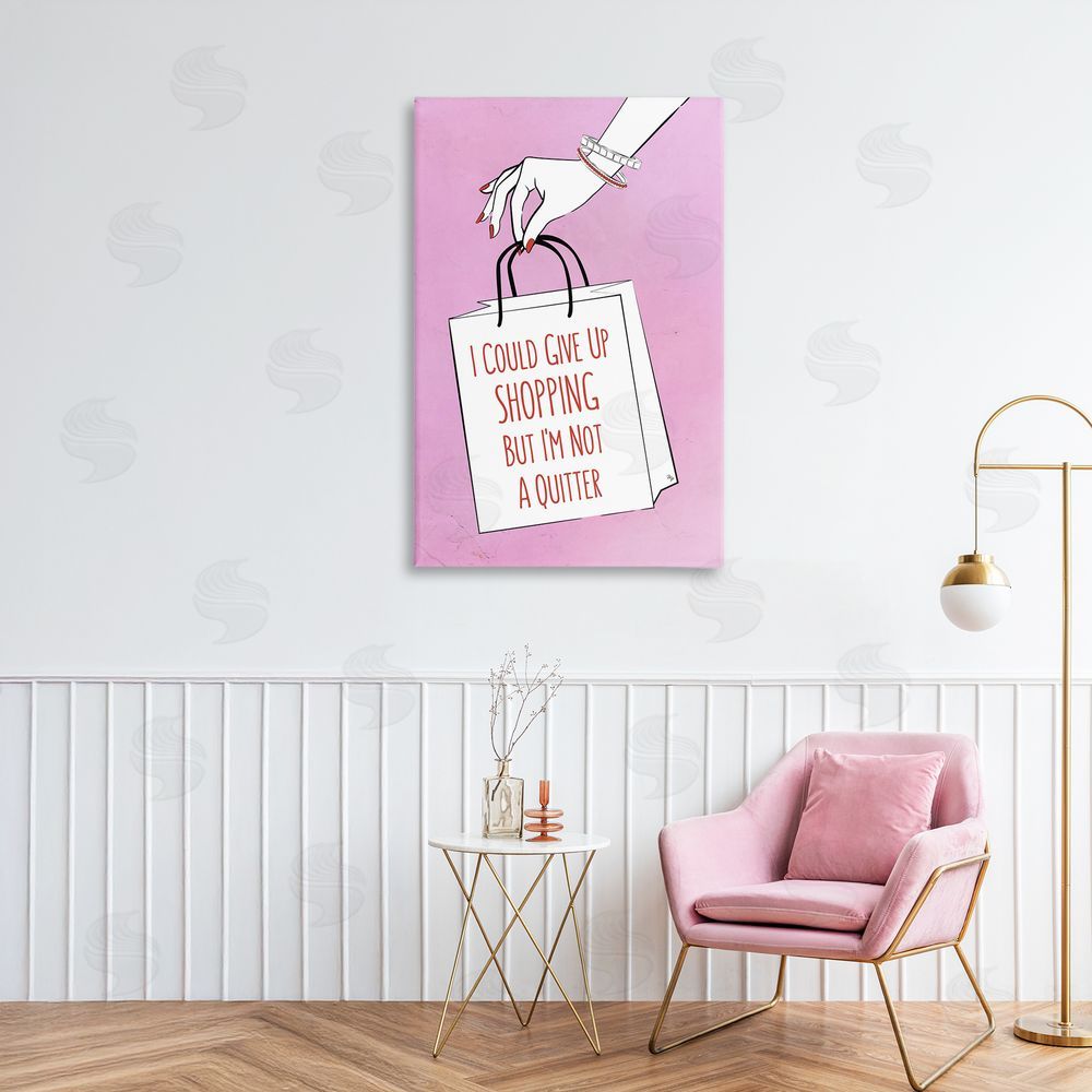 Martina Pavlova Not A Quitter Shopping Canvas Wall Art Print in Room