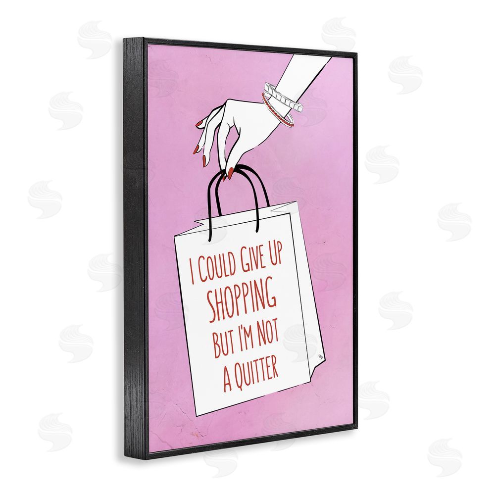 Martina Pavlova Not A Quitter Shopping Black Framed Giclee Wall Art Print
