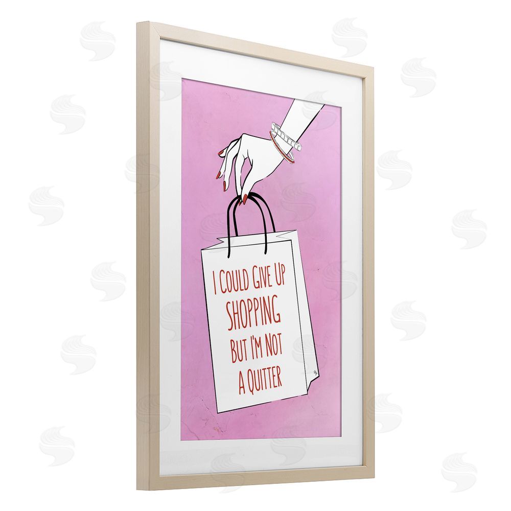 Martina Pavlova Not A Quitter Shopping Birch Framed Print Under Glass Wall Art
