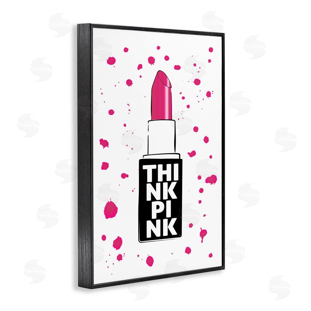 Martina Pavlova Think Pink Lipstick Black Framed Giclee Wall Art Print