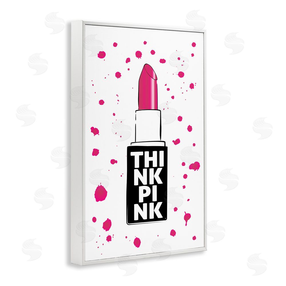 Martina Pavlova Think Pink Lipstick White Framed Giclee Wall Art Print