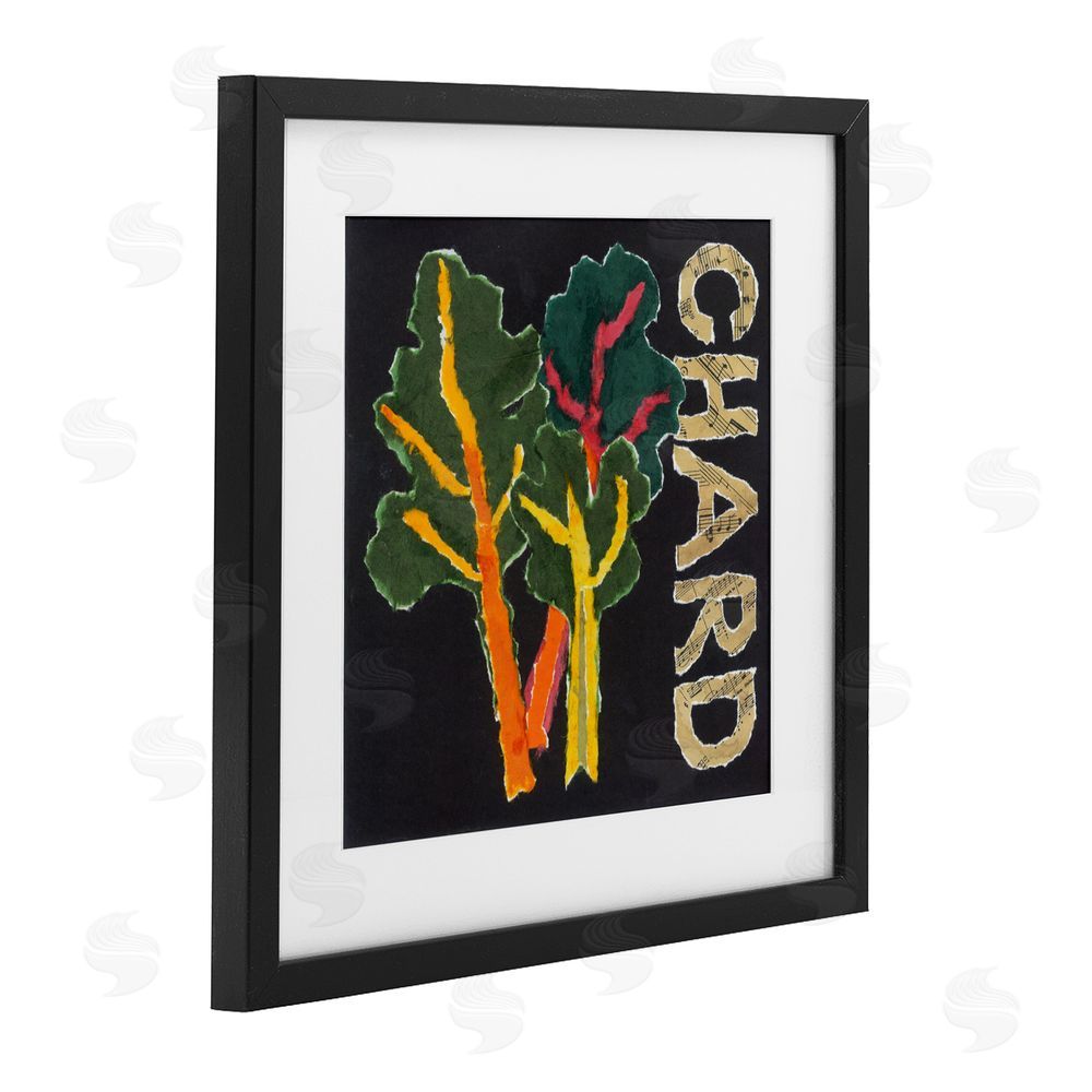 Nancy Overton Chard Leafy Vegetable Black Framed Print Under Glass Wall Art