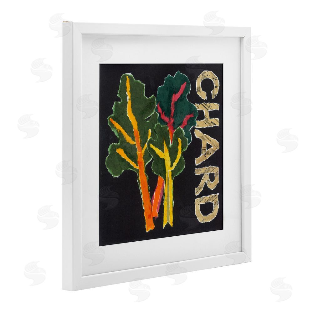 Nancy Overton Chard Leafy Vegetable White Framed Print Under Glass Wall Art