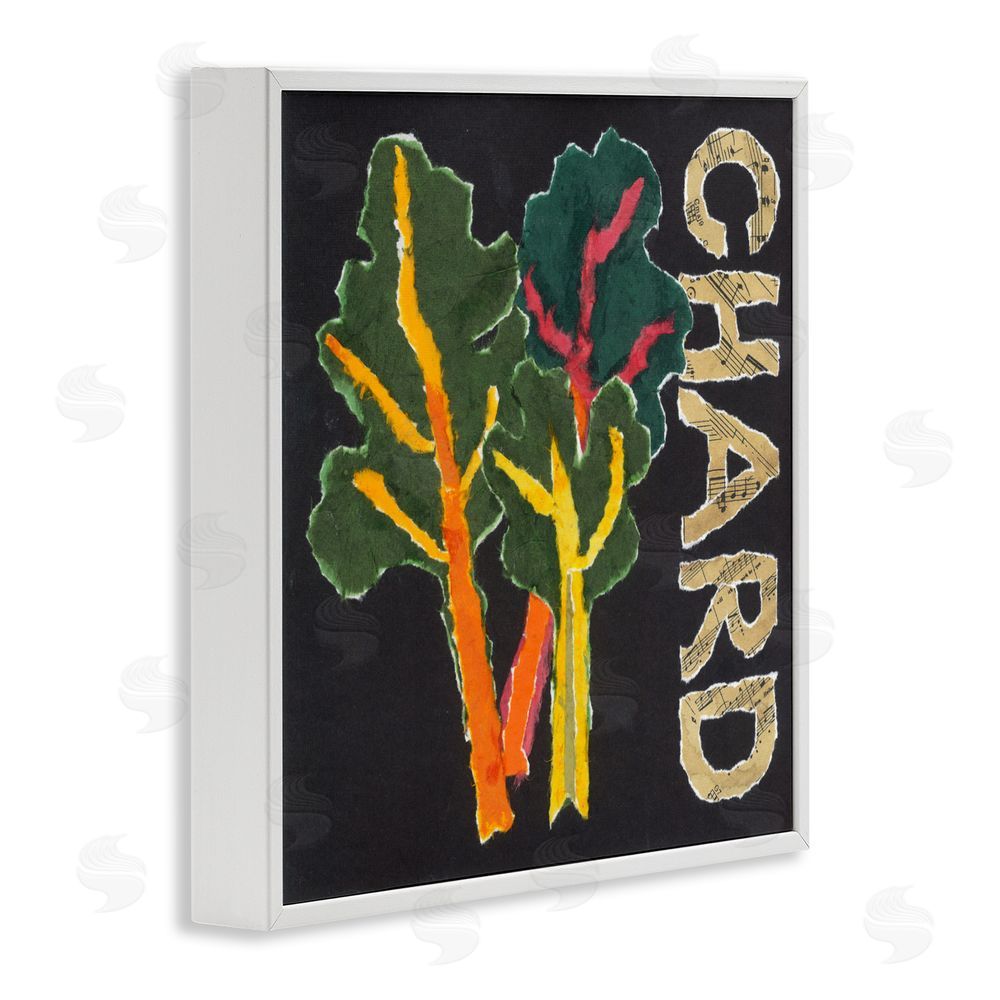 Nancy Overton Chard Leafy Vegetable White Framed Giclee Wall Art Print