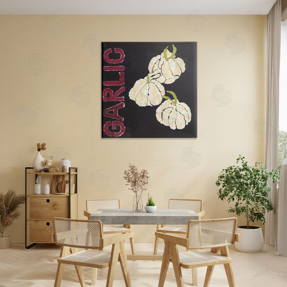Nancy Overton Garlic Garden Vegetable Canvas Wall Art Print in Room