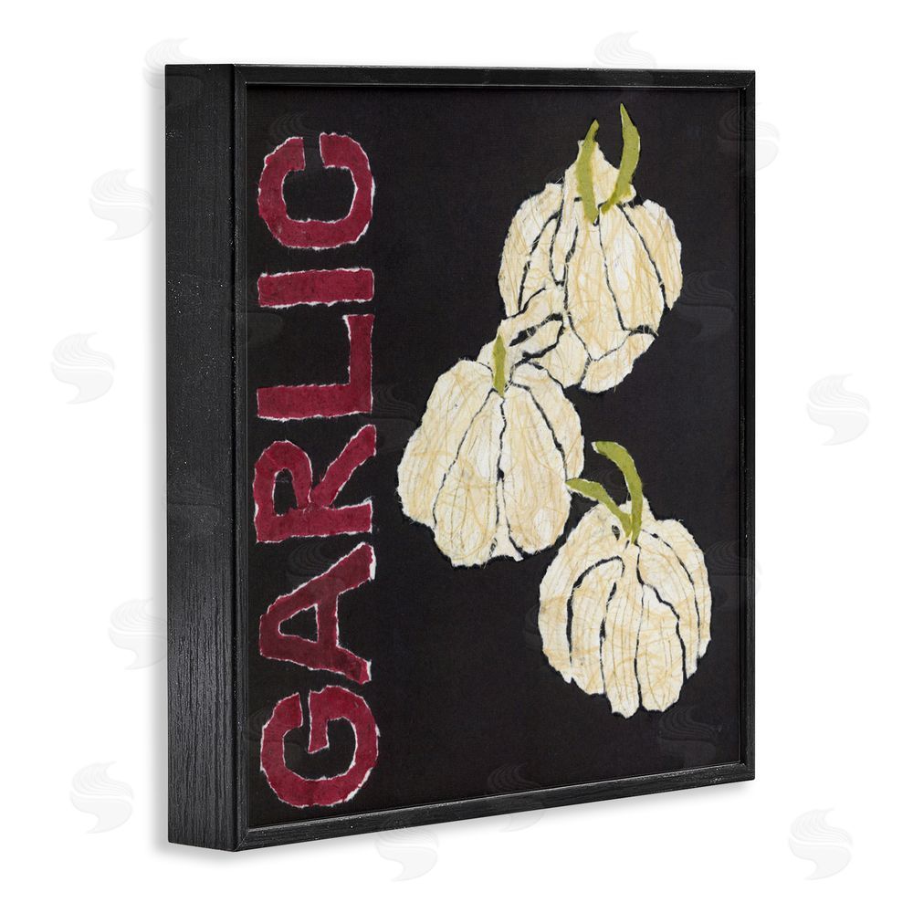 Nancy Overton Garlic Garden Vegetable Black Framed Giclee Wall Art Print