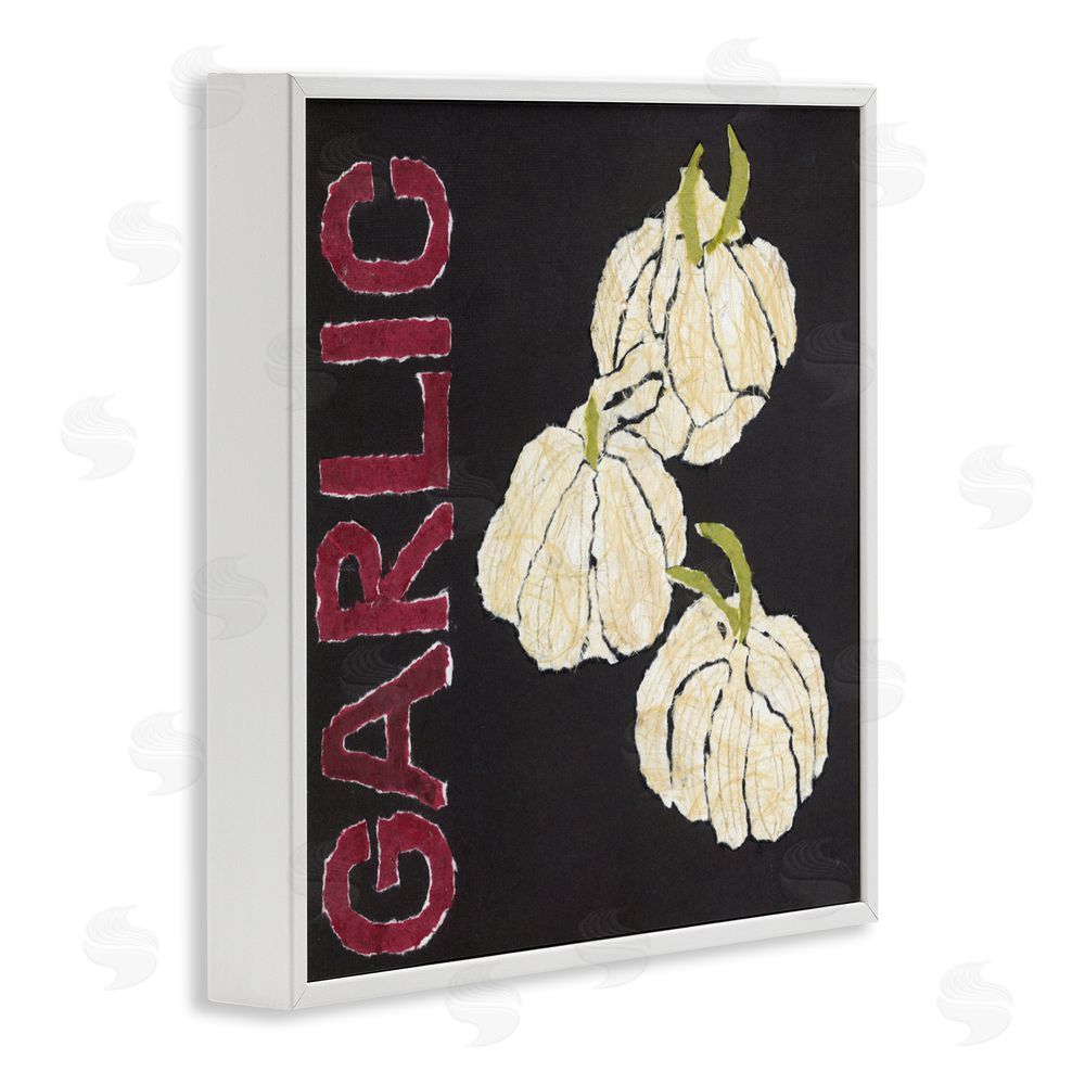 Nancy Overton Garlic Garden Vegetable White Framed Giclee Wall Art Print