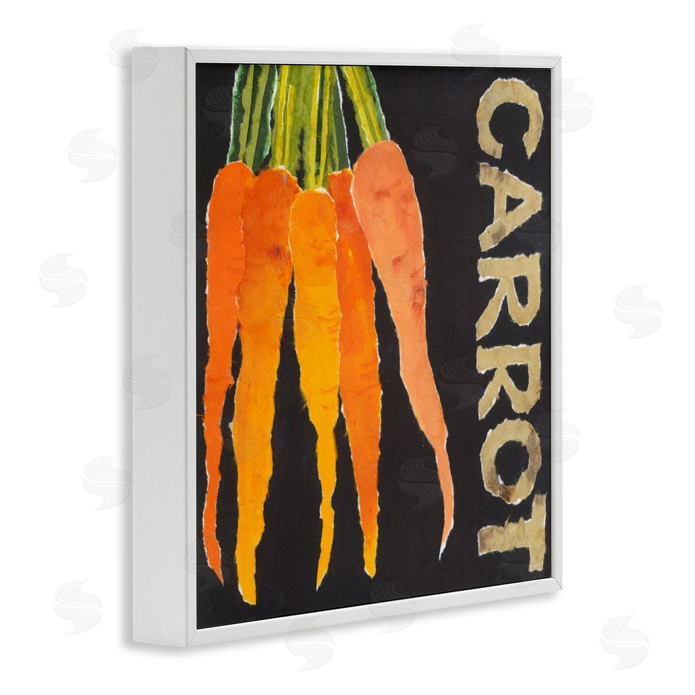Nancy Overton Carrot Root Vegetable White Framed Giclee Wall Art Print
