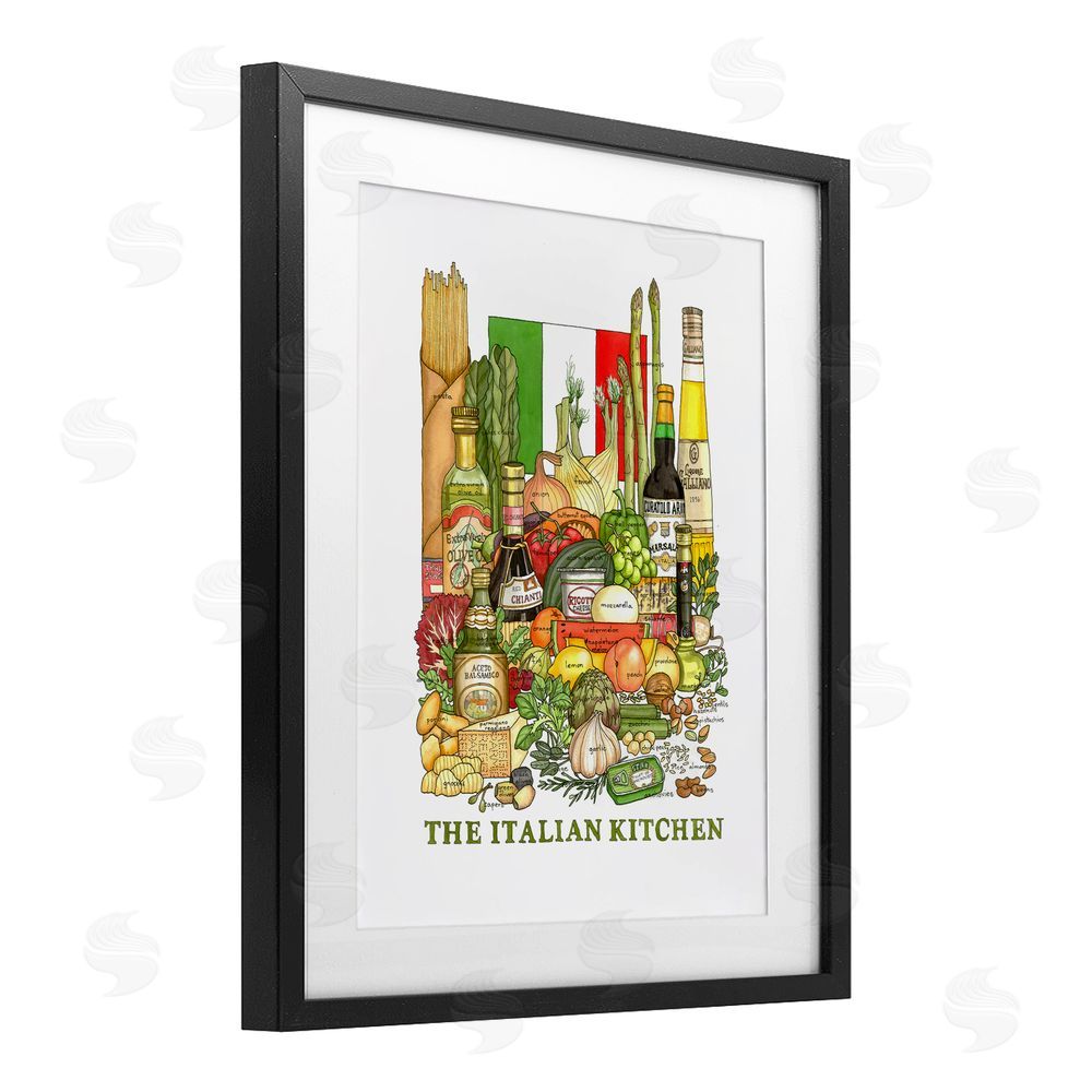 Nancy Overton Italian Kitchen and Food Black Framed Print Under Glass with Mat Wall Art