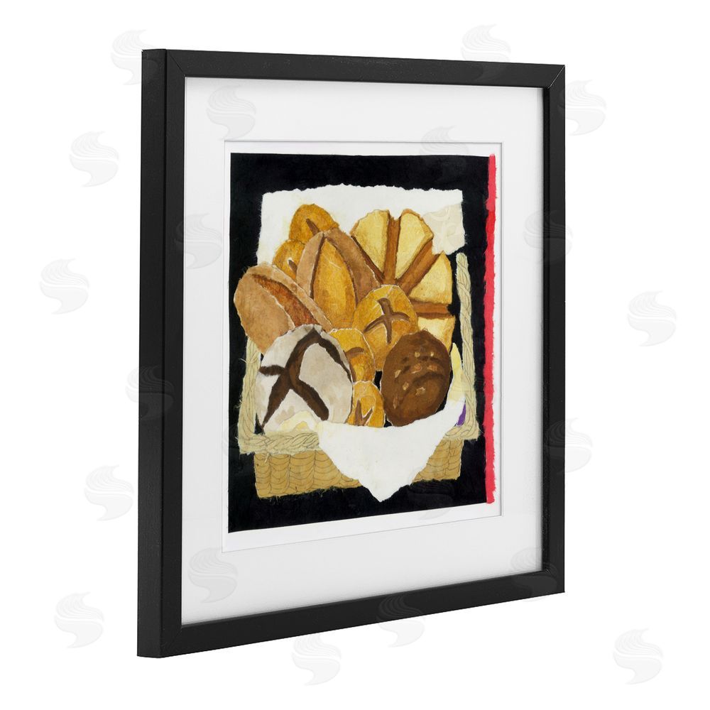 Nancy Overton Bread Box and Stripe Black Framed Print Under Glass Wall Art