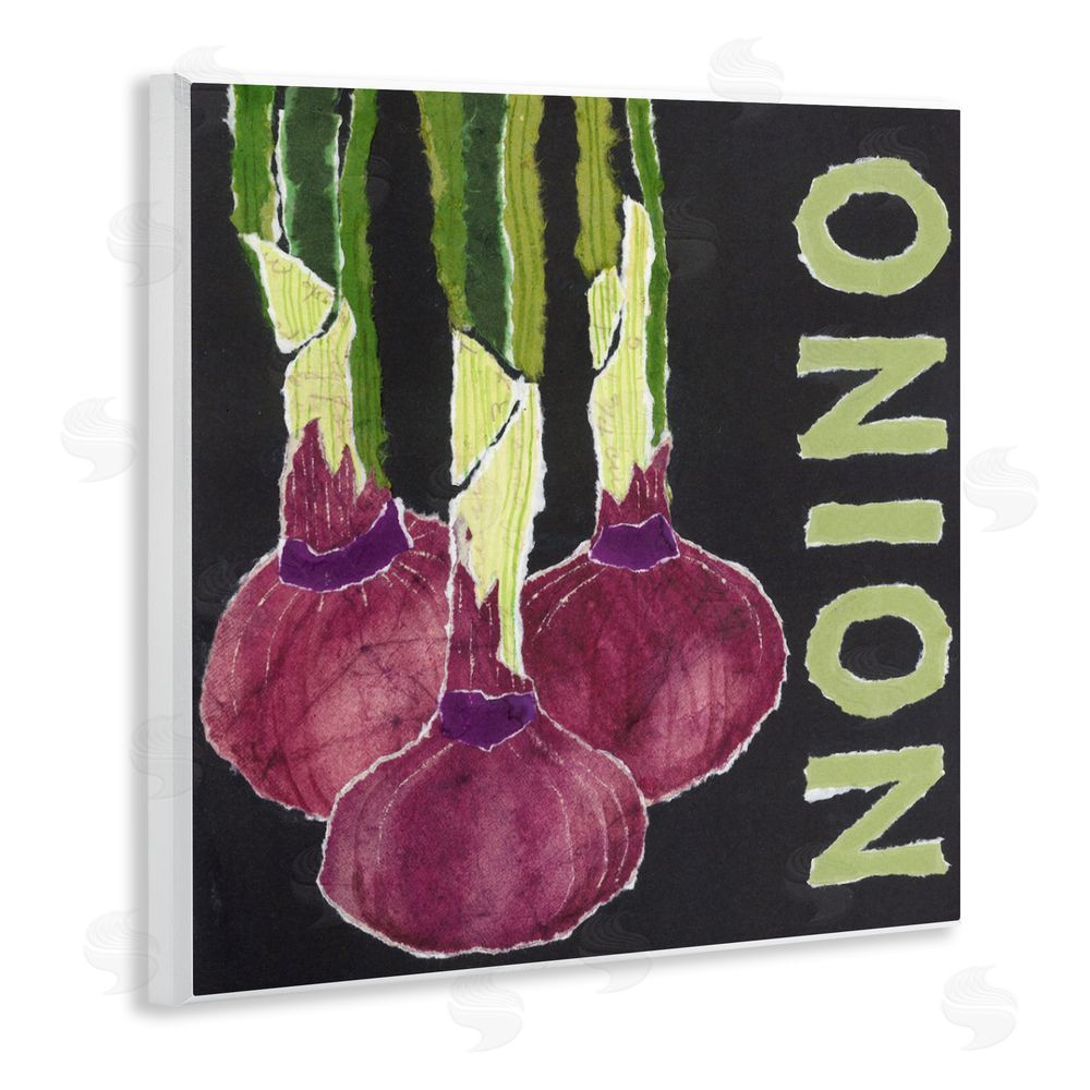 Nancy Overton Collaged Garden Onion Wall Plaque Art Print