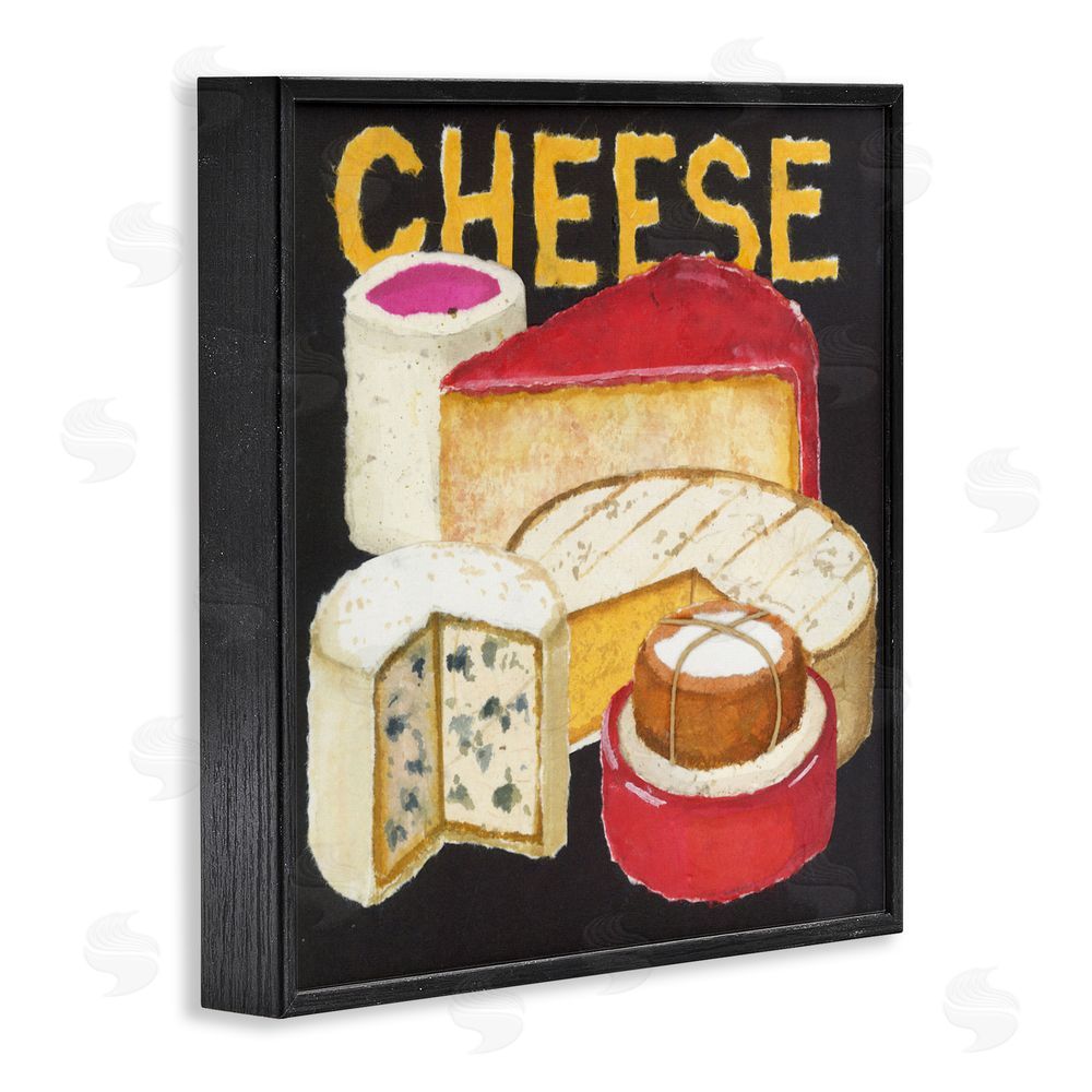 Nancy Overton Assorted Cheese Wheels Black Framed Giclee Wall Art Print