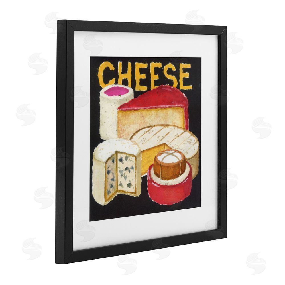 Nancy Overton Assorted Cheese Wheels Black Framed Print Under Glass Wall Art