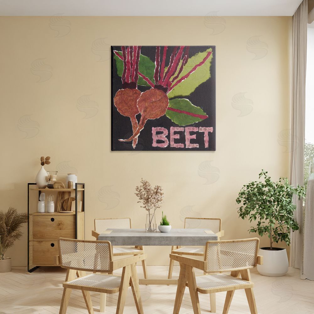 Nancy Overton Beets Root Vegetable Stretched Canvas Wall Art in Room