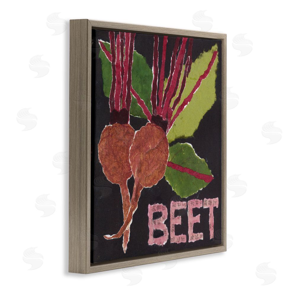 Nancy Overton Beets Root Vegetable Brown Floating Frame Canvas Wall Art Print