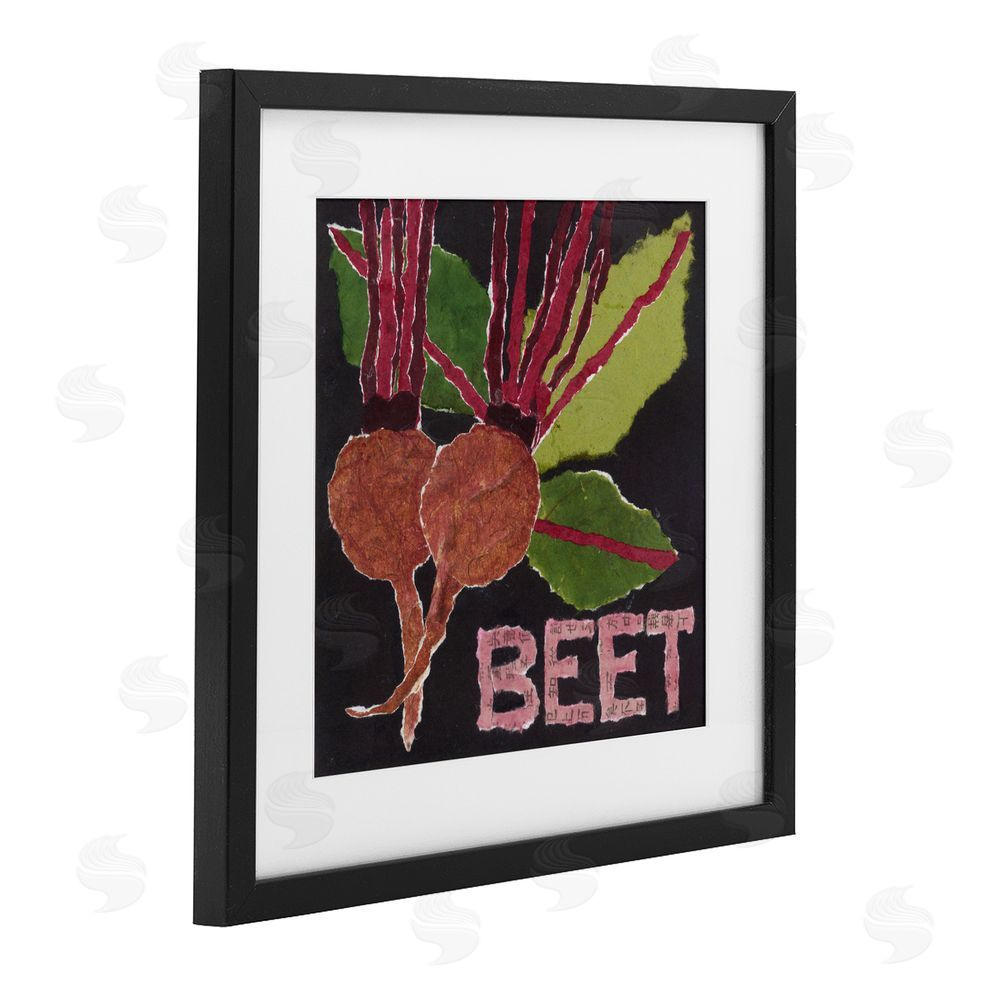 Nancy Overton Beets Root Vegetable Black Framed Print Under Glass Wall Art