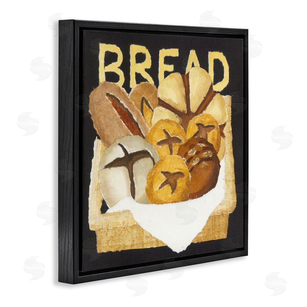 Nancy Overton Bread Assorted Box Black Floating Frame Canvas Wall Art Print
