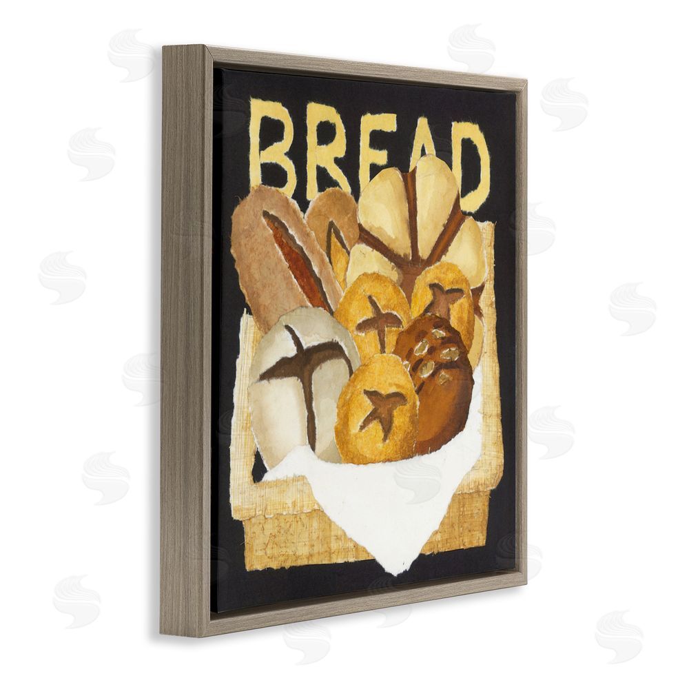 Nancy Overton Bread Assorted Box Brown Floating Frame Canvas Wall Art Print