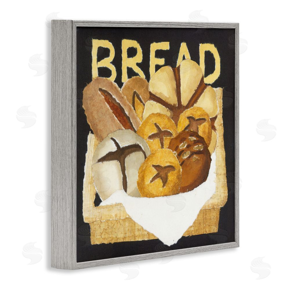 Nancy Overton Bread Assorted Box Gray Framed Giclee Wall Art Print