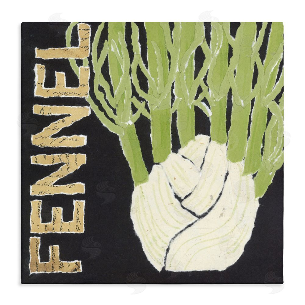 Nancy Overton Fennel Root Vegetable Stretched Canvas Wall Art Print