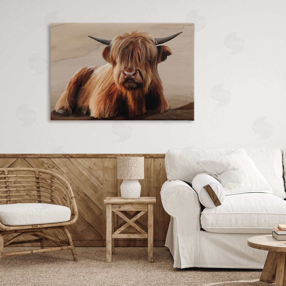 Renel Peters Got My Hair Done Cattle Canvas Wall Art Print in Room