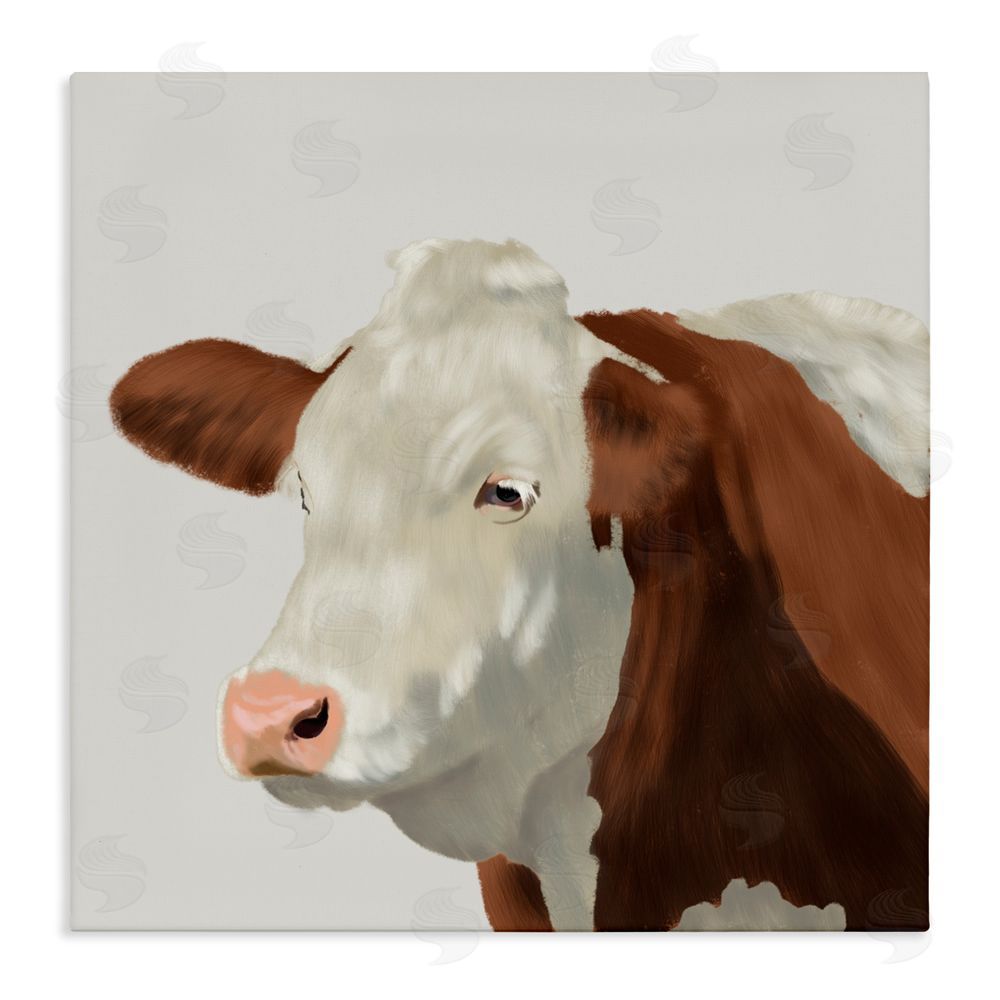 Marcus Prime Farm Friend Cow Portrait Stretched Canvas Wall Art Print