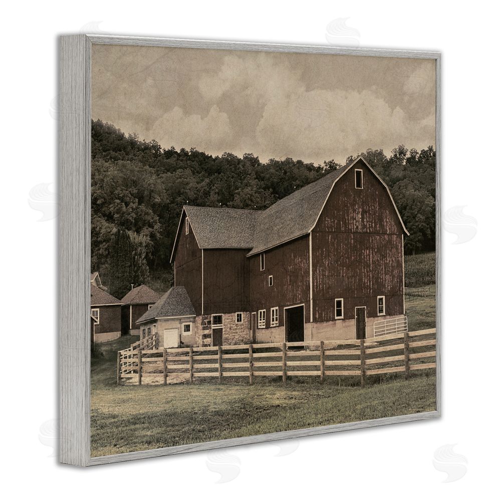 Marcus Prime Tender Living Space Barn Gray Framed Giclee Wall Art Print