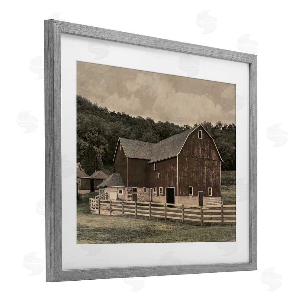 Marcus Prime Tender Living Space Barn Gray Framed Print Under Glass Wall Art