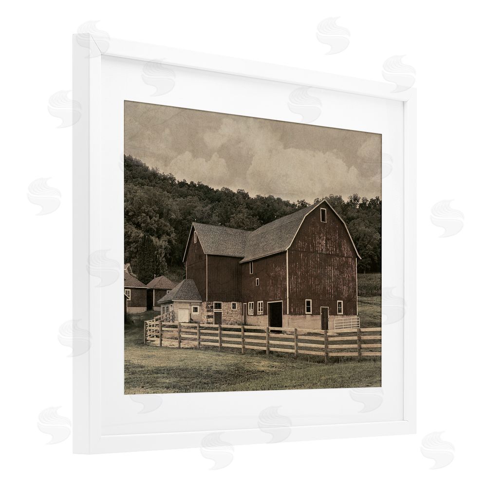 Marcus Prime Tender Living Space Barn White Framed Print Under Glass Wall Art