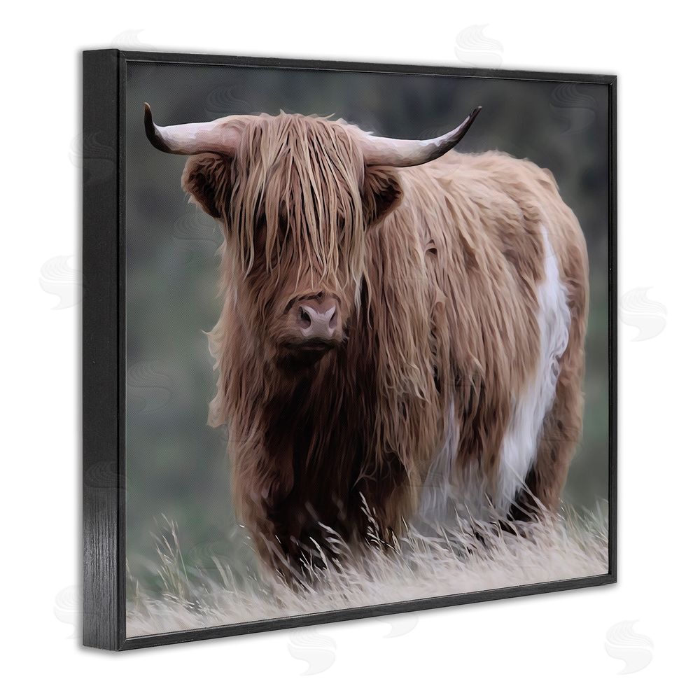 Marcus Prime Wandering Harry Highland Cattle Black Framed Giclee Wall Art Print