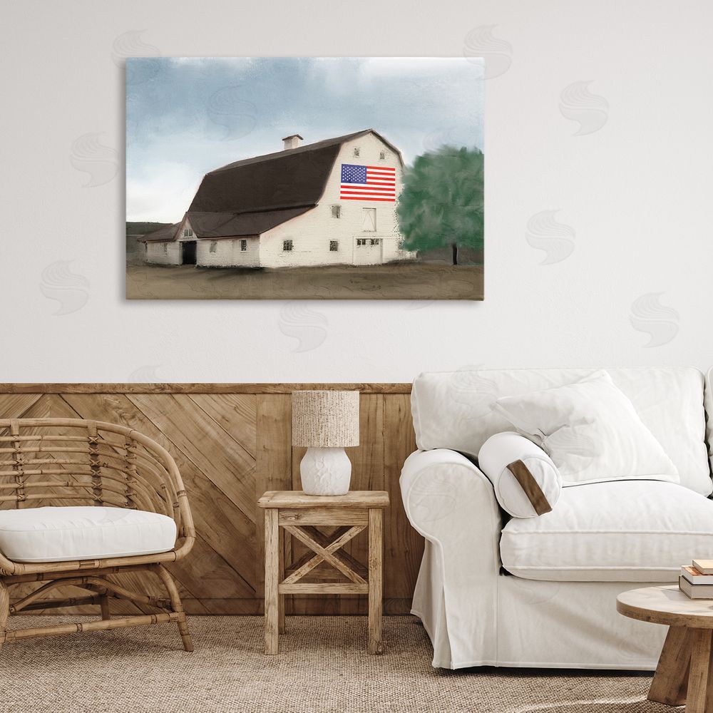 Kim Allen American Barn Dreams Stretched Canvas Wall Art in Room