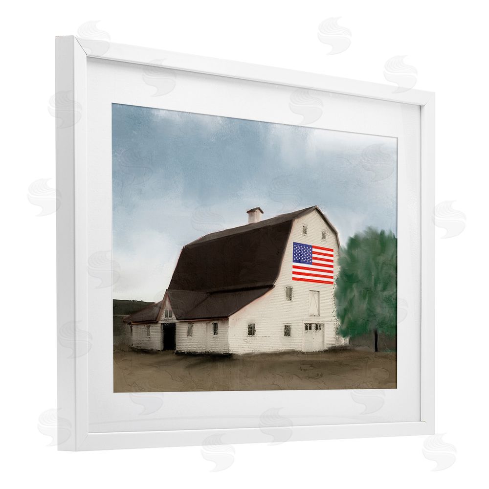 Kim Allen American Barn Dreams White Framed Print Under Glass Wall Art