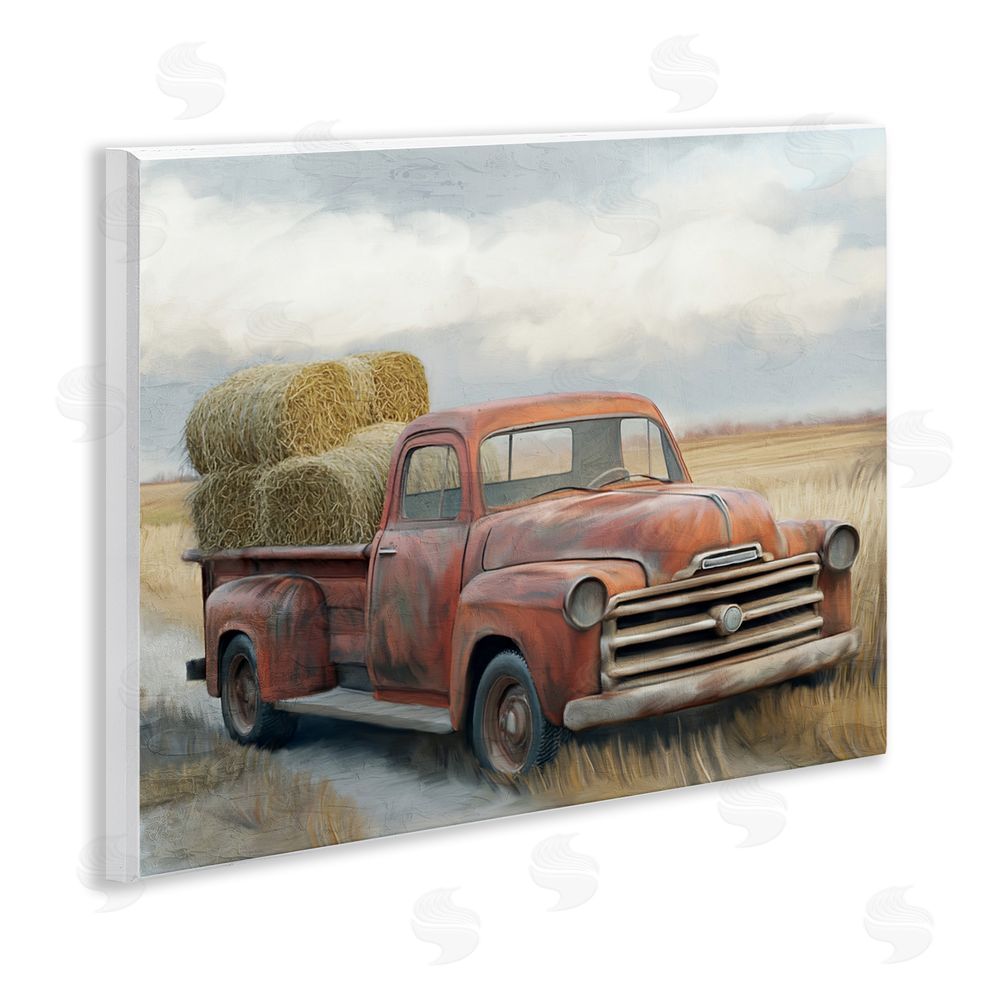 Kim Allen Hay Time Farm Truck Load Wall Plaque Art Print