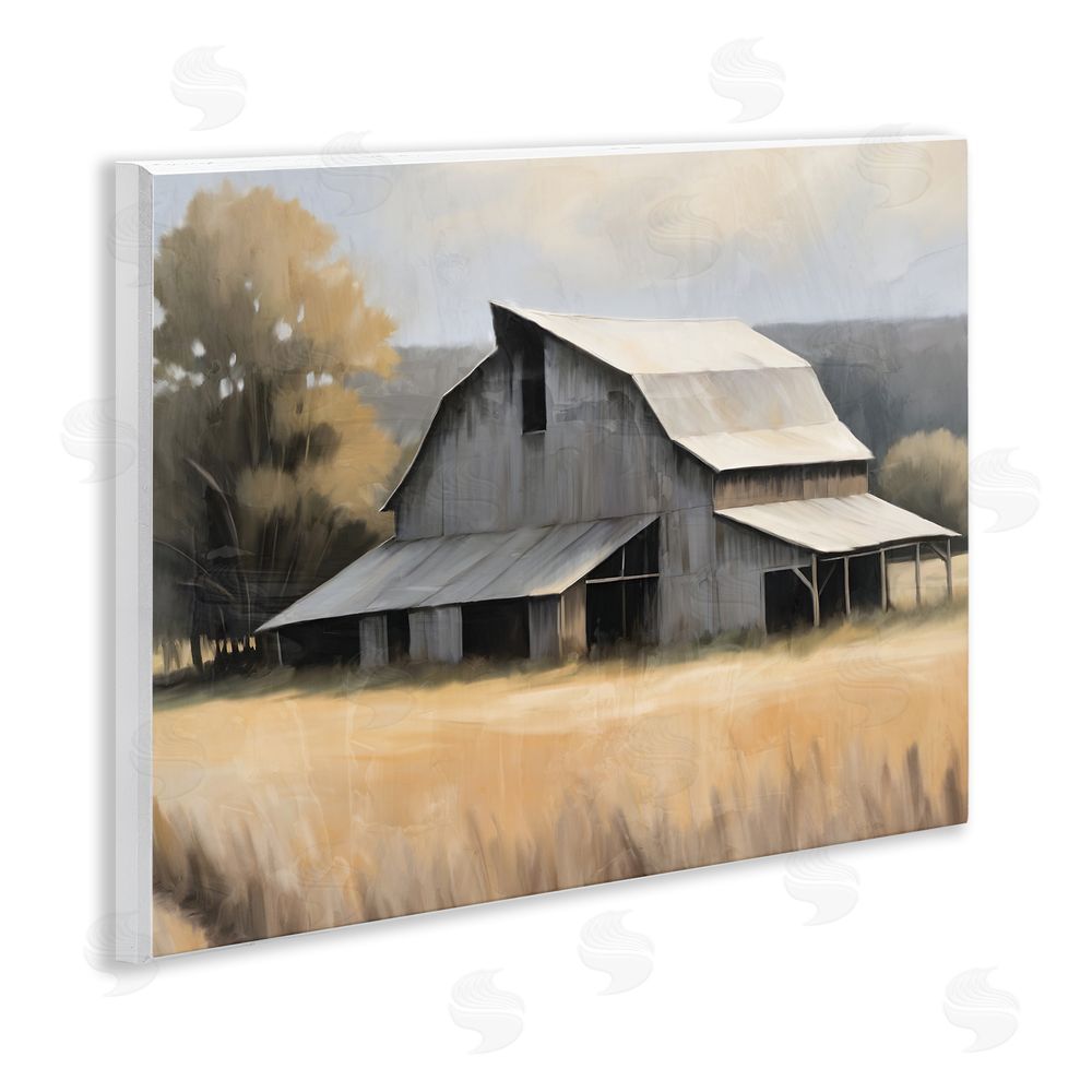 Kim Allen In The Field Farm Structure Wall Plaque Art Print