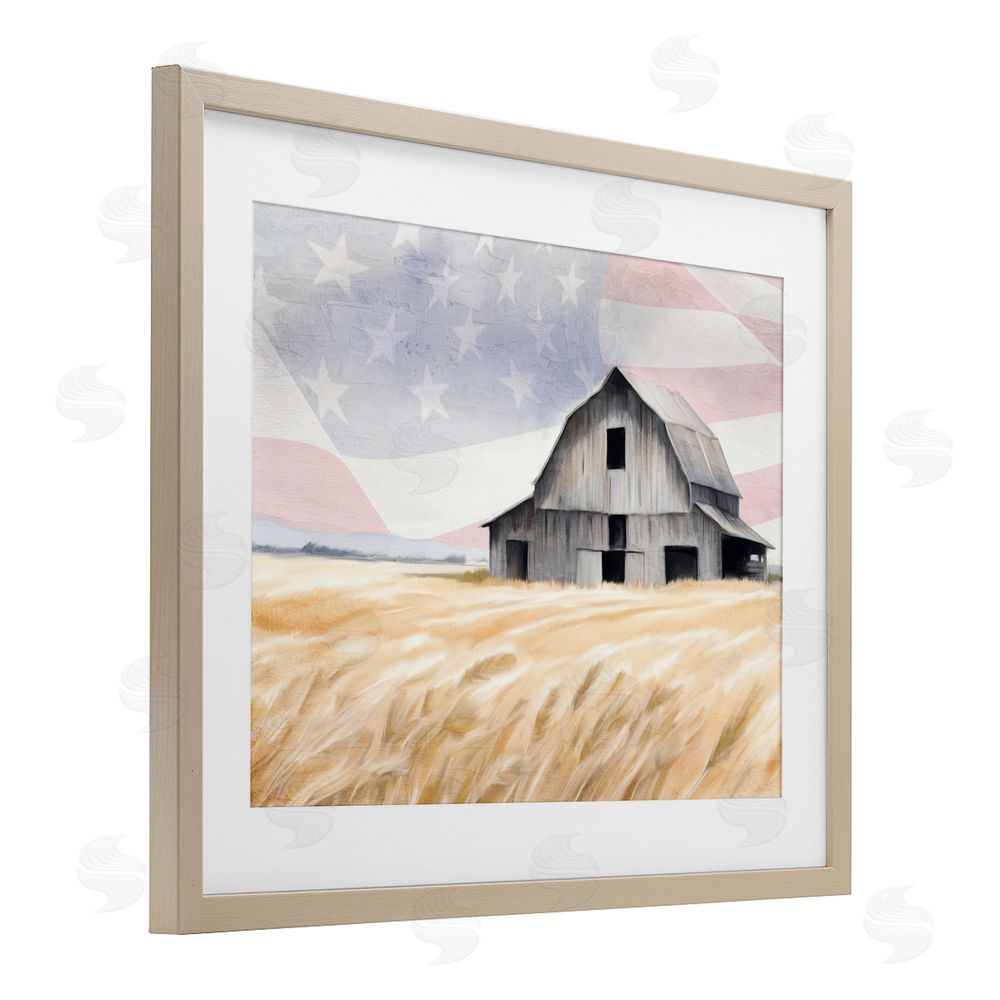Kim Allen Amber Waves of Farmland Birch Framed Print Under Glass Wall Art