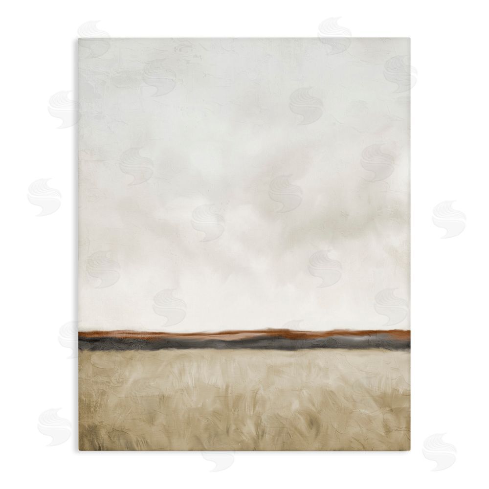 Kim Allen Distant View in Neutrals Stretched Canvas Wall Art Print