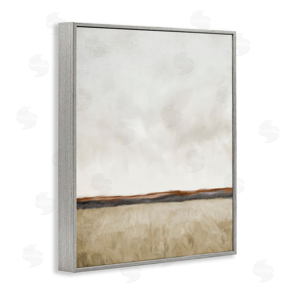 Kim Allen Distant View in Neutrals Gray Framed Giclee Wall Art Print