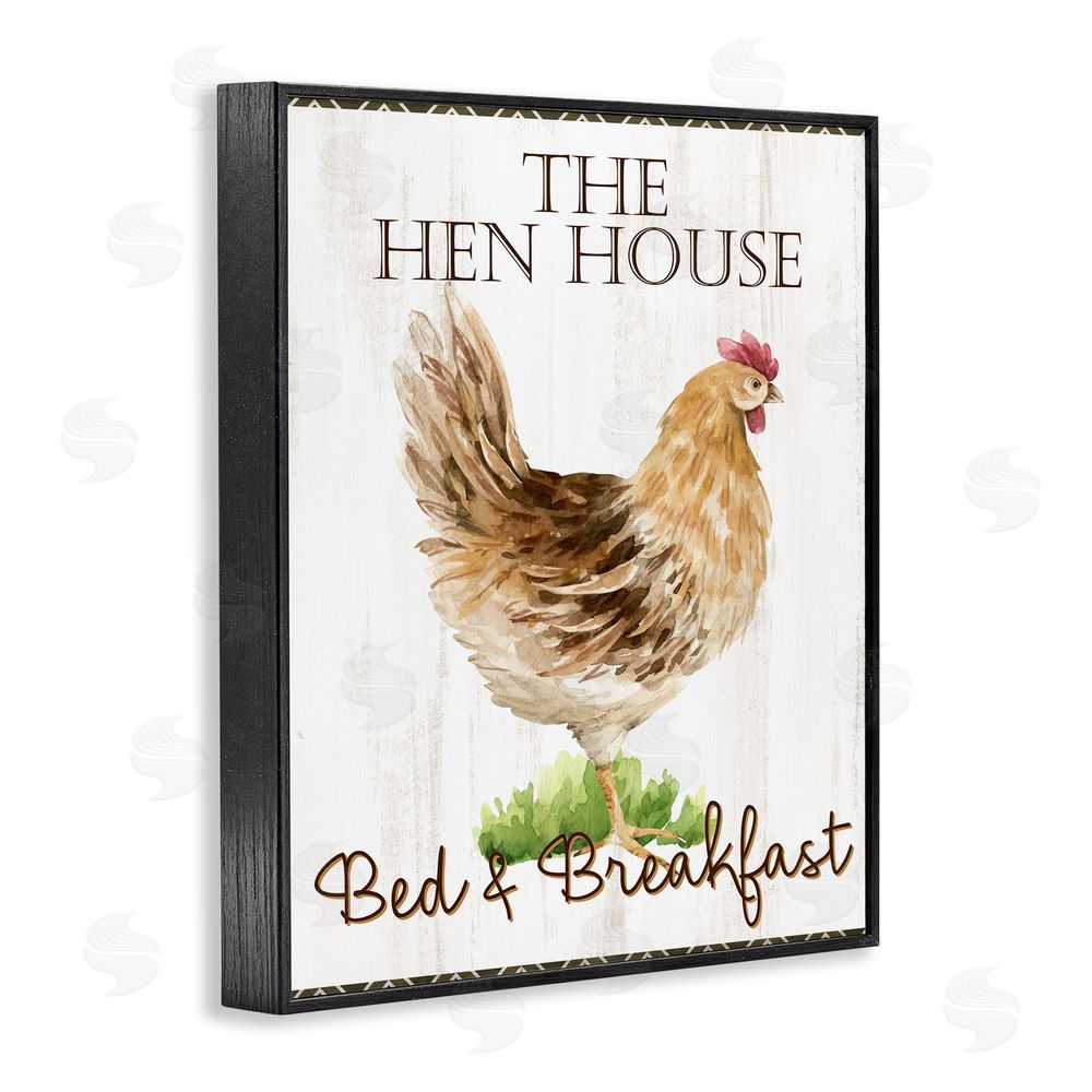 Anne Bailey Hen House Bed and Breakfast Black Framed Giclee Wall Art Print