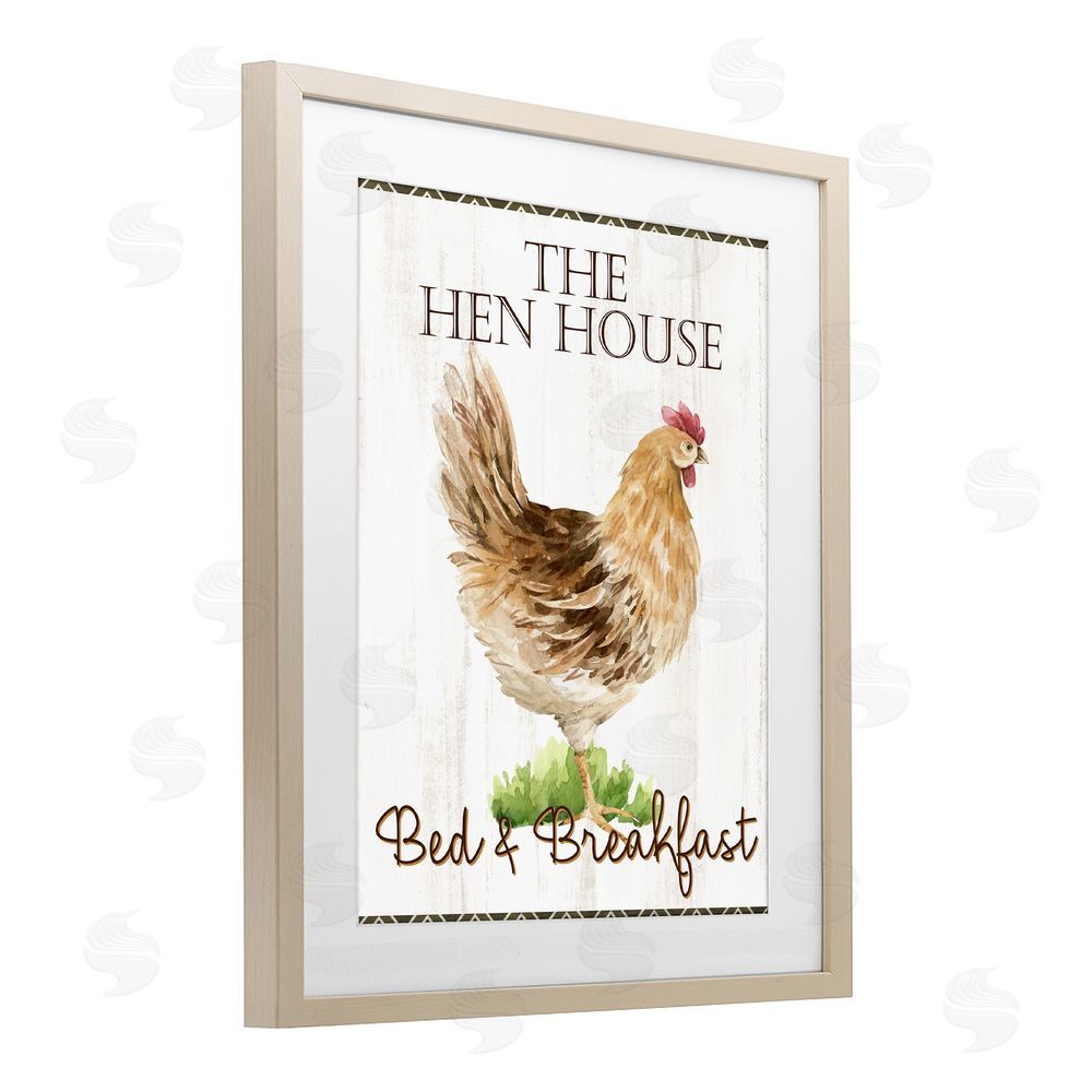 Anne Bailey Hen House Bed and Breakfast Birch Framed Print Under Glass Wall Art