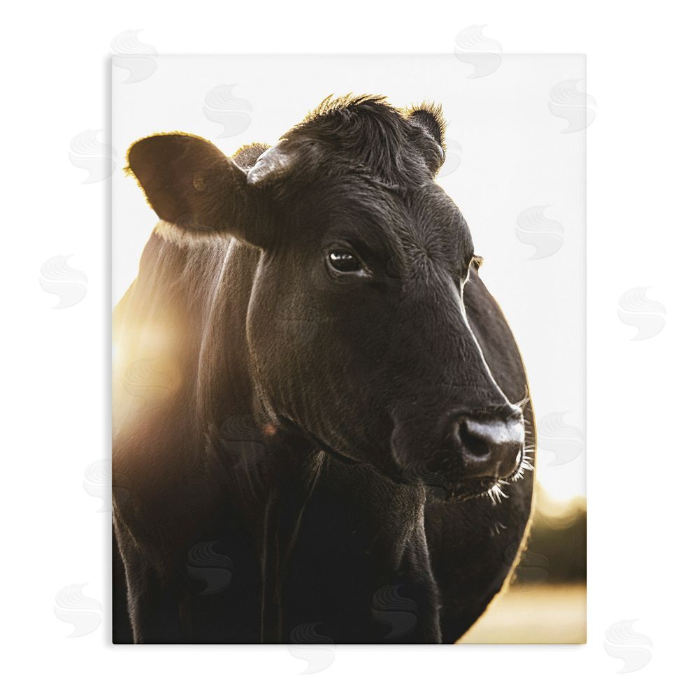 Leah Straatsma Bessie The Cow Portrait Stretched Canvas Wall Art
