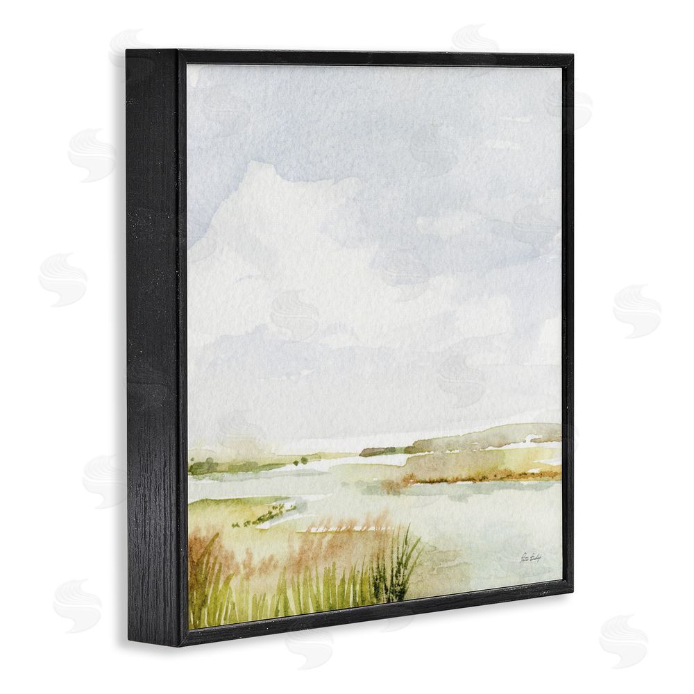 Patti Bishop Delicate Marsh Painting Black Framed Giclee Wall Art Print