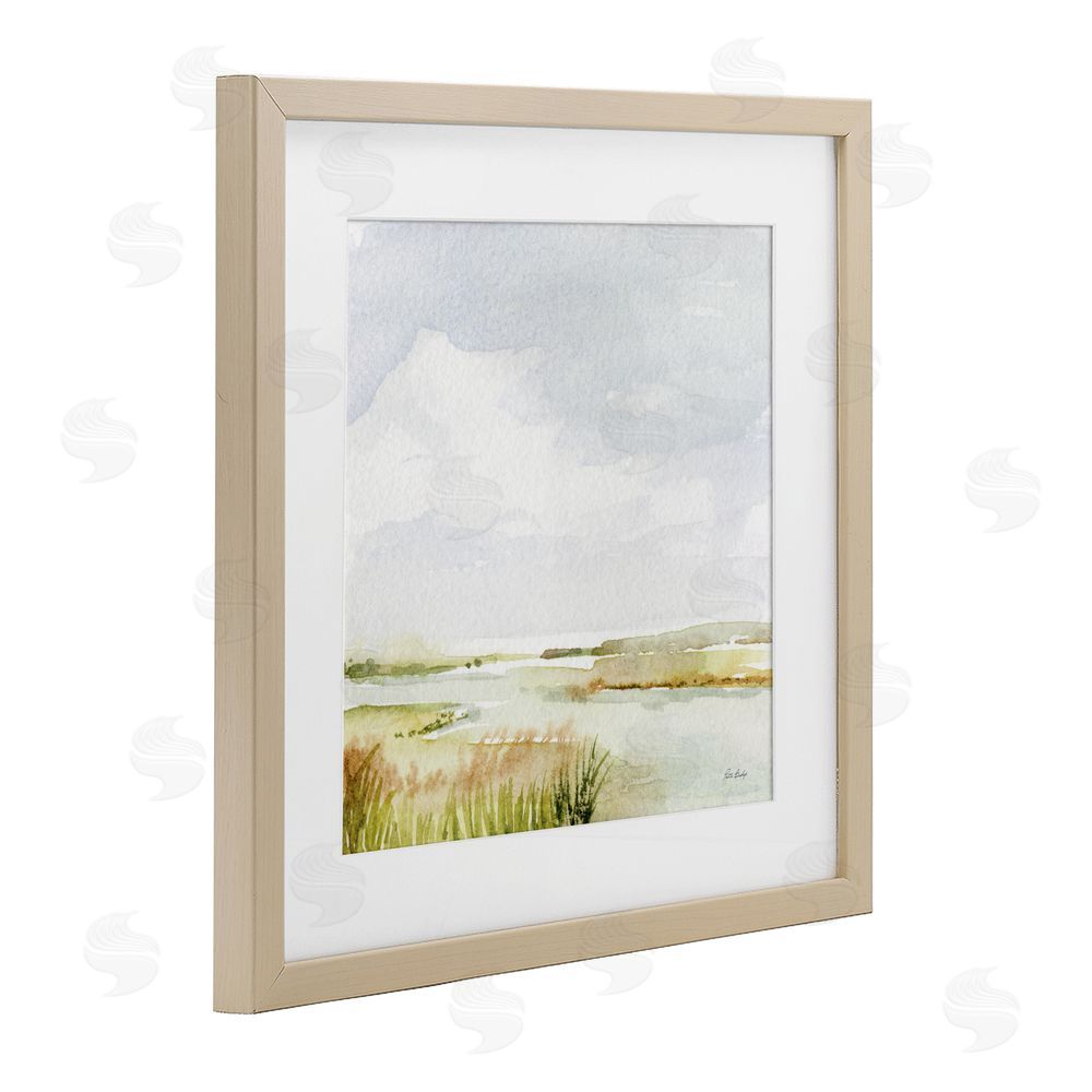 Patti Bishop Delicate Marsh Painting Birch Framed Print Under Glass Wall Art