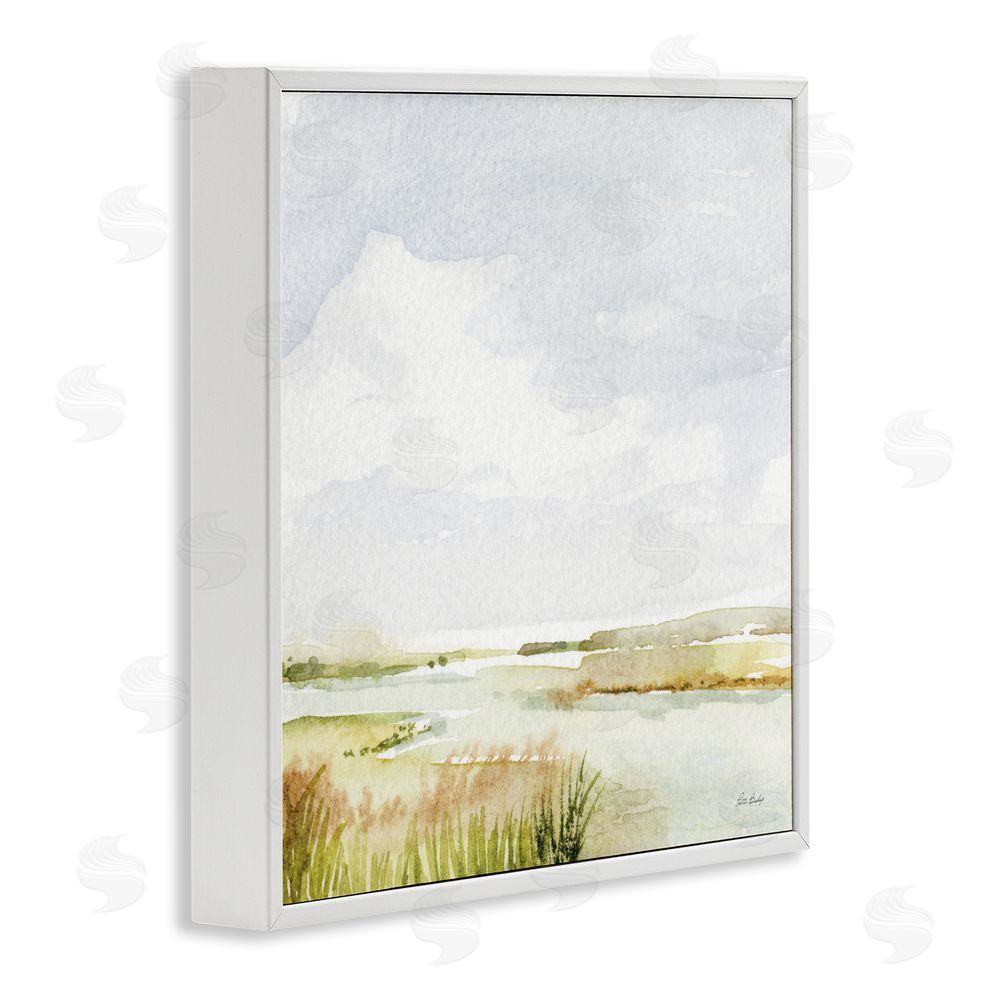 Patti Bishop Delicate Marsh Painting White Framed Giclee Wall Art Print